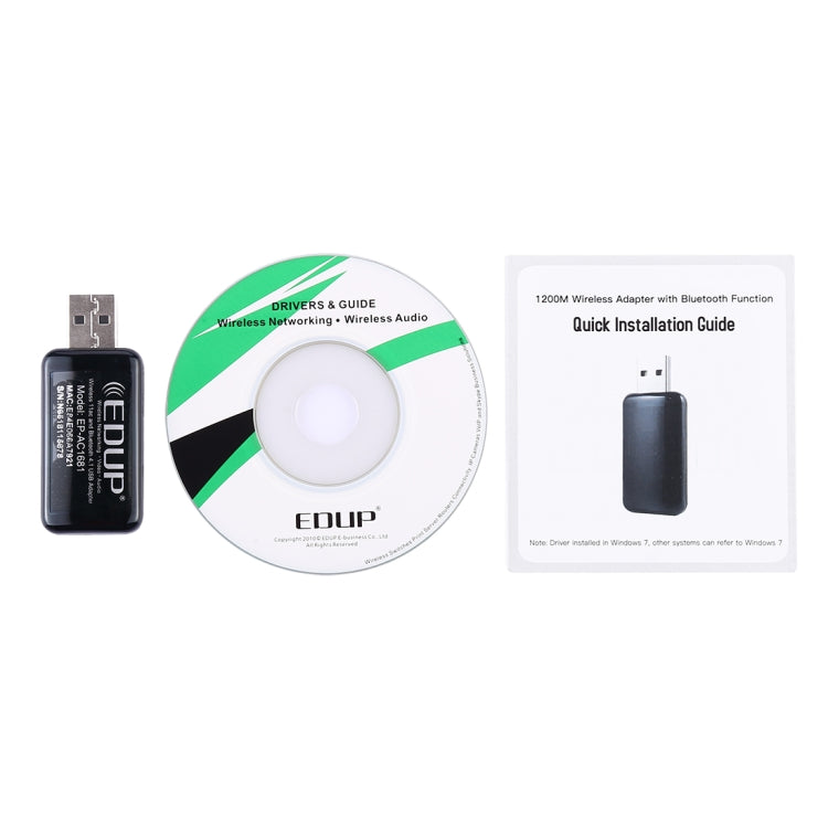 EDUP EP-AC1681 2 in 1 AC1200Mbps 2.4GHz & 5.8GHz Dual Band USB WiFi Adapter External Network Card with Bluetooth 4.1 Function - USB Network Adapter by EDUP | Online Shopping South Africa | PMC TechLife | Buy Now Pay Later Mobicred