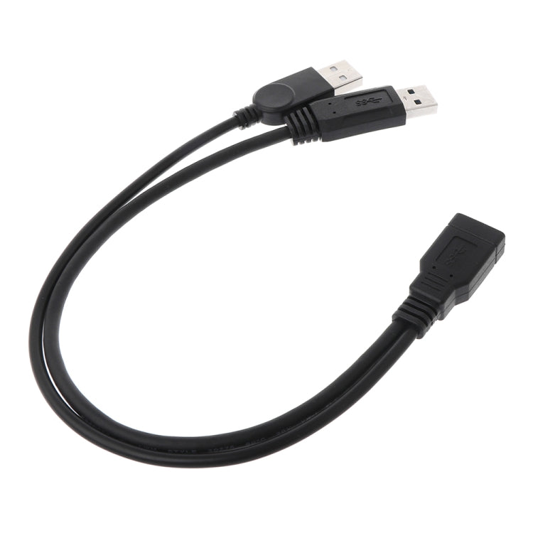 2 in 1 USB 3.0 Female to USB 2.0 + USB 3.0 Male Cable for Computer / Laptop, Length: 29cm - USB Cable by PMC TechLife | Online Shopping South Africa | PMC TechLife