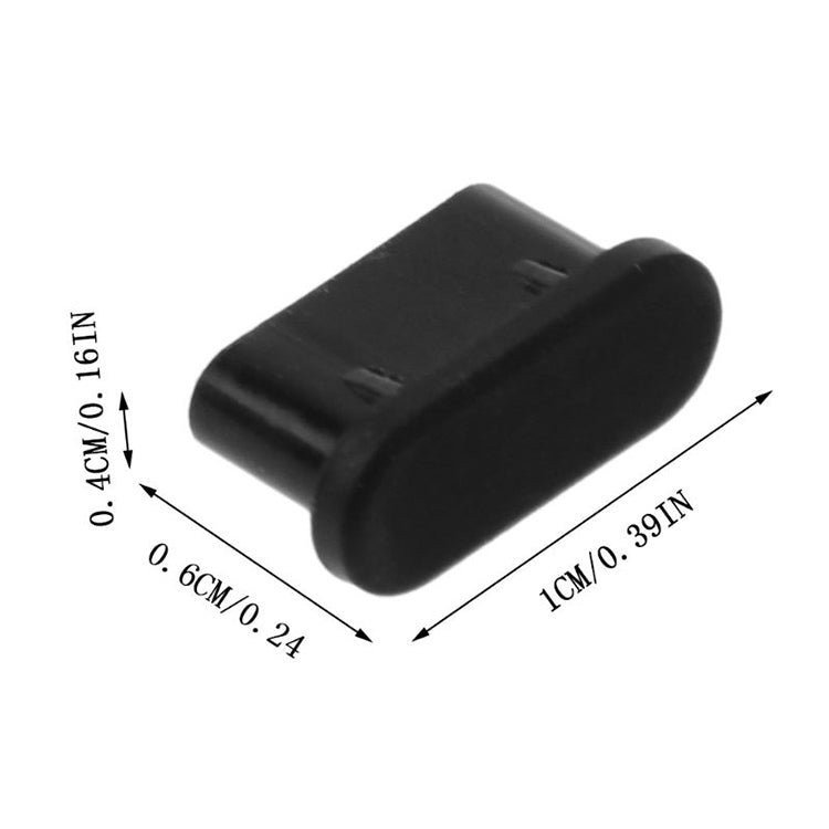 20 PCS Silicone Anti-Dust Plugs for USB-C / Type-C Port(Black) - free shipping - PMC Jewellery - Order now!