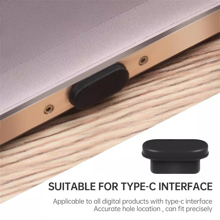 20 PCS Silicone Anti-Dust Plugs for USB-C / Type-C Port(Black) - free shipping - PMC Jewellery - Order now!