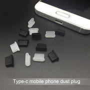 20 PCS Silicone Anti-Dust Plugs for USB-C / Type-C Port(Black)