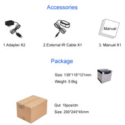 Measy FHD686-2 Full HD 1080P 3D 2.4GHz / 5.8GHz Wireless HD Multimedia Interface Extender 1 Transmitter + 2 Receiver, Transmission Distance: 200m(UK Plug)