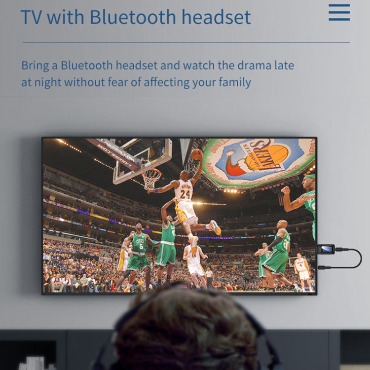 T11B 2 in 1 USB Bluetooth 5.0 Transmitter & Receiver Audio Adapter with LCD Screen(Black) - Audio Receiver Transmitter by PMC TechLife | Online Shopping South Africa | PMC TechLife