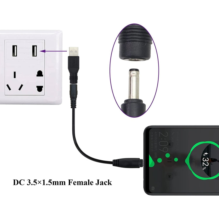 10 PCS 3.5 x 1.35mm to USB 2.0 DC Power Plug Connector - Universal Power Adapter by PMC TechLife | Online Shopping South Africa | PMC TechLife