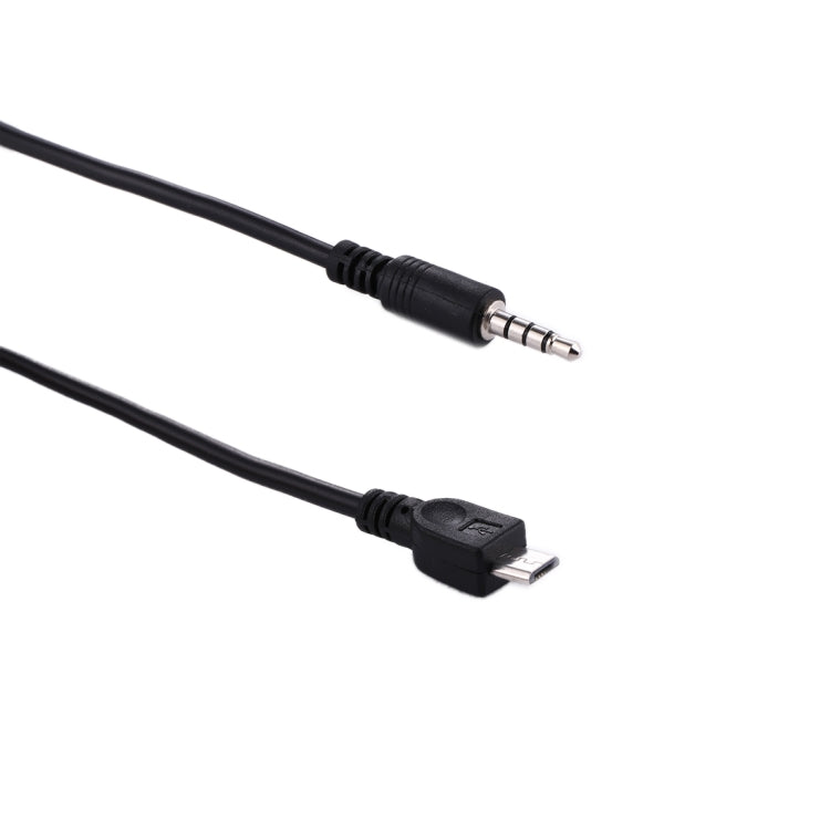 3.5mm Male to Micro USB Male Audio AUX Cable, Length: about 40cm(Black) - Aux Cable by PMC TechLife | Online Shopping South Africa | PMC TechLife