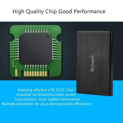 Richwell SATA R23-SATA-250GB 250GB 2.5 inch USB3.0 Interface Mobile Hard Disk Drive(Black) - free shipping - PMC Jewellery - Order now!