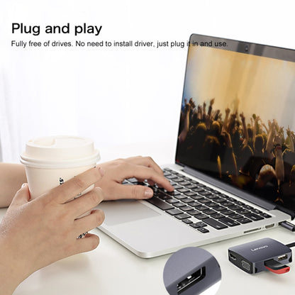 Lenovo C06 6 In 1 Type-C / USB-C to HDMI / VGA Universal Converter Docking Station - Cable & Adapters by Lenovo | Online Shopping South Africa | PMC Jewellery | Buy Now Pay Later Mobicred