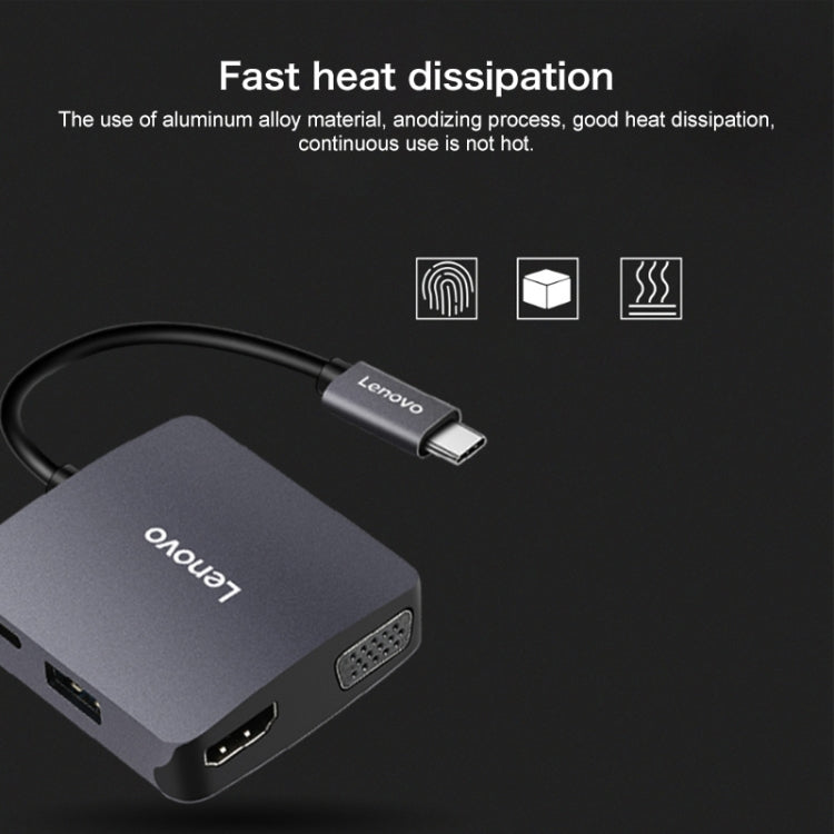 Lenovo C06 6 In 1 Type-C / USB-C to HDMI / VGA Universal Converter Docking Station - Cable & Adapters by Lenovo | Online Shopping South Africa | PMC Jewellery | Buy Now Pay Later Mobicred