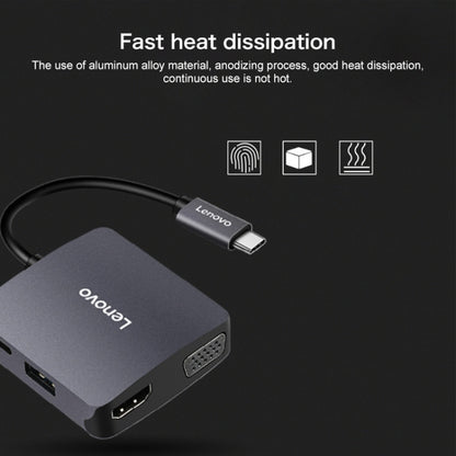 Lenovo C06 6 In 1 Type-C / USB-C to HDMI / VGA Universal Converter Docking Station - Cable & Adapters by Lenovo | Online Shopping South Africa | PMC Jewellery | Buy Now Pay Later Mobicred