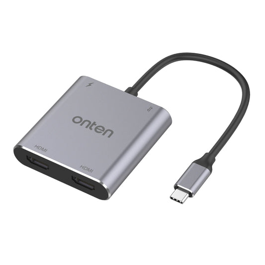 Onten 9175K 4 in 1 USB-C / Type-C to Dual HDMI + USB 3.0 + PD3.0 USB-C / Type-C Charging Port 4K HD Video Converter - free shipping - PMC Jewellery - Order now!