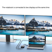 Onten 9175K 4 in 1 USB-C / Type-C to Dual HDMI + USB 3.0 + PD3.0 USB-C / Type-C Charging Port 4K HD Video Converter