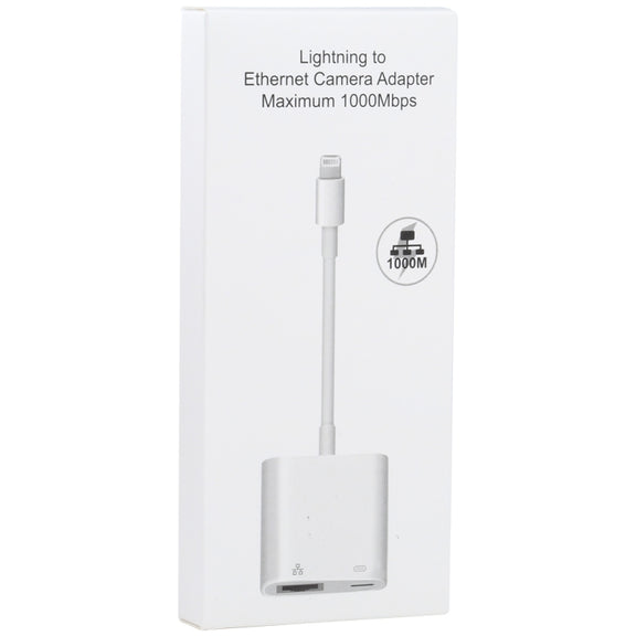 NK-1035H 2 in 1 8 Pin Male to 1000M Ethernet + 8 Pin Power Female Adapter