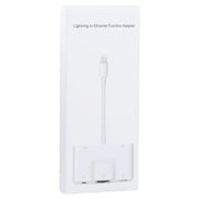NK-1033 5 in 1 8 Pin Male to Dual USB + 3.5mm AUX + Ethernet + 8 Pin Power Female Adapter