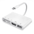 5 in 1 8 Pin Male to USB + HDMI + TF / SD Card Slot + 8 Pin Power Female OTG Digital AV Adapter - Converter & Adapter by PMC TechLife | Online Shopping South Africa | PMC TechLife