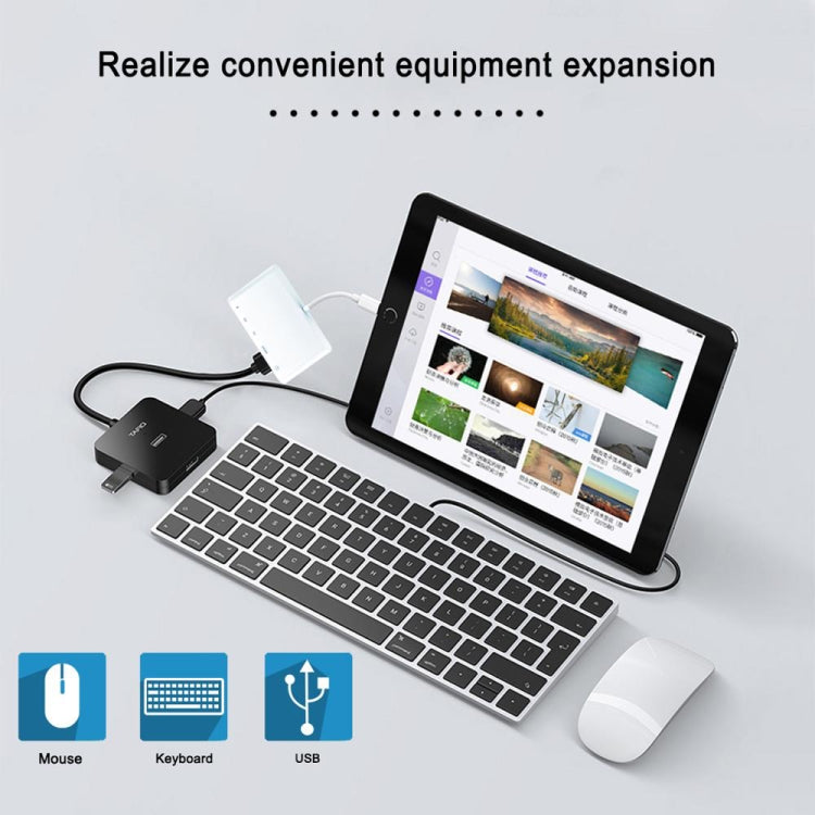 5 in 1 8 Pin Male to USB + HDMI + TF / SD Card Slot + 8 Pin Power Female OTG Digital AV Adapter - Converter & Adapter by PMC TechLife | Online Shopping South Africa | PMC TechLife