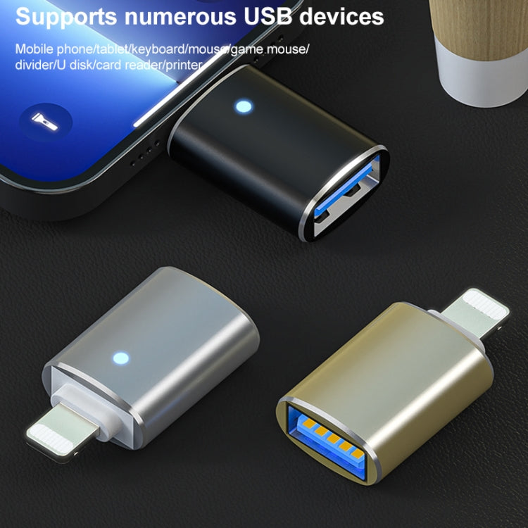 8 Pin OTG Adapter (Silver) - Converter & Adapter by PMC TechLife | Online Shopping South Africa | PMC TechLife