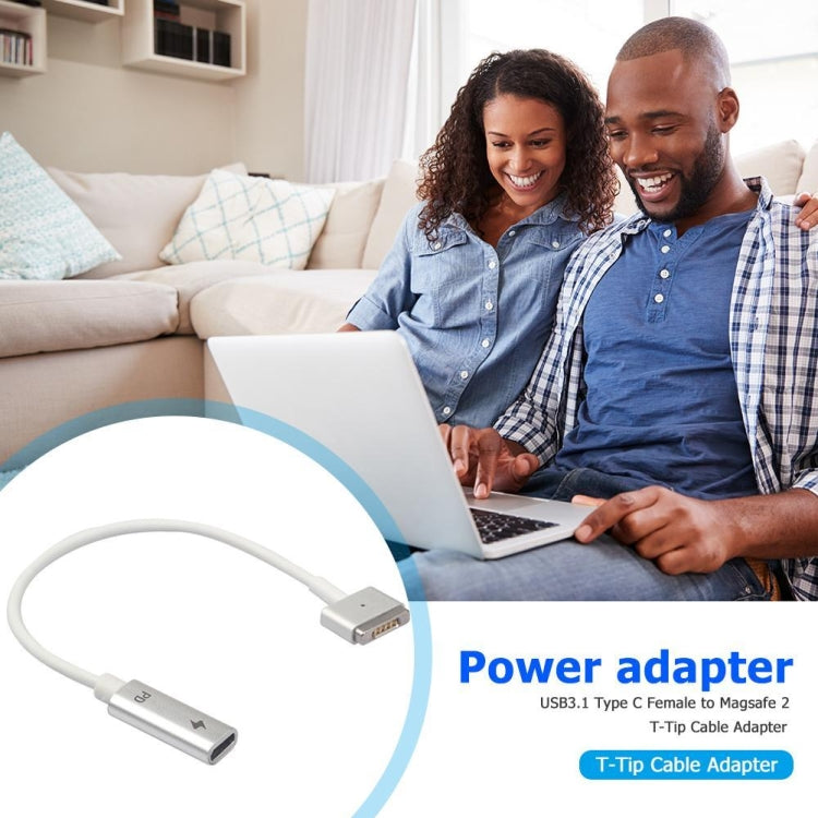 5 Pin MagSafe 2 (T-Shaped) to USB-C / Type-C PD Charge Adapter - Cable & Adapter by PMC TechLife | Online Shopping South Africa | PMC TechLife