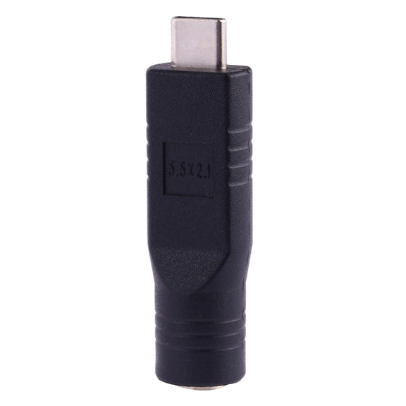 5.5 x 2.1mm Female to USB-C / Type-C Male Plug Adapter Connector