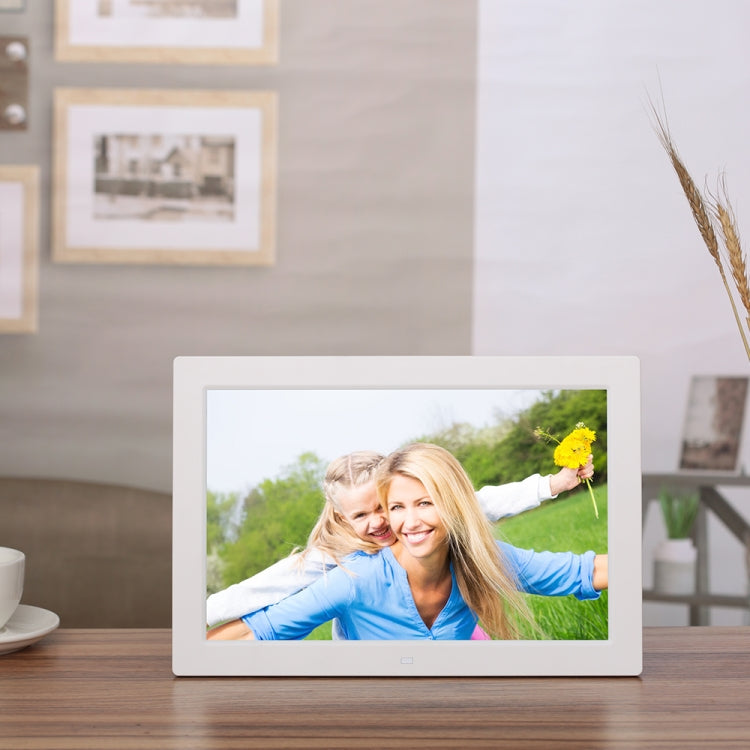 13 inch High-definition Digital Photo Frame Electronic Photo Frame Showcase Display Video Advertising Machine(White) - free shipping - PMC Jewellery - Order now!