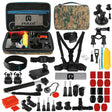 PULUZ 53 in 1 Accessories Total Ultimate Combo Kits with Camouflage EVA Case (Chest Strap + Suction Cup Mount + 3-Way Pivot Arms + J-Hook Buckle + Wrist Strap + Helmet Strap + Extendable Monopod + Sur ...  for GoPro, Insta360, DJI and Other Action Cameras -  by PULUZ | Online Shopping South Africa | PMC TechLife | Buy Now Pay Later Mobicred