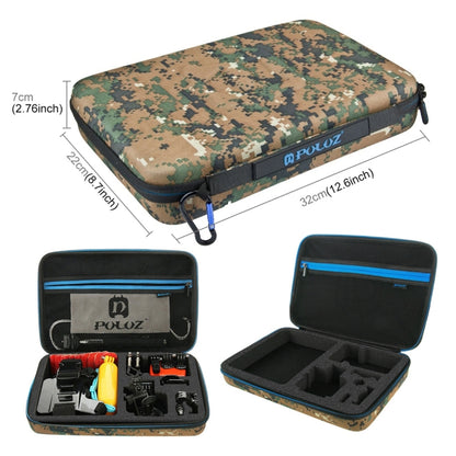 PULUZ 53 in 1 Accessories Total Ultimate Combo Kits with Camouflage EVA Case (Chest Strap + Suction Cup Mount + 3-Way Pivot Arms + J-Hook Buckle + Wrist Strap + Helmet Strap + Extendable Monopod + Sur ...  for GoPro, Insta360, DJI and Other Action Cameras -  by PULUZ | Online Shopping South Africa | PMC Jewellery | Buy Now Pay Later Mobicred