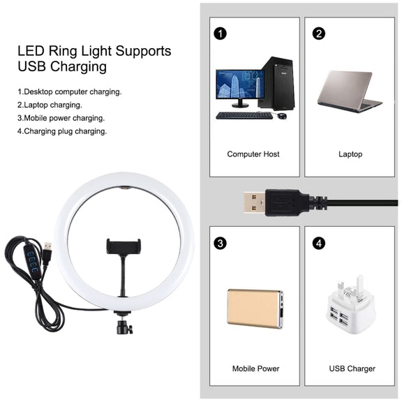 PULUZ 11.8 inch 30cm Light + 1.65m Tripod + Dual Phone Bracket Curved Surface USB 3 Modes Dimmable Dual Color Temperature LED Ring Vlogging Video Light  Live Broadcast Kits with Phone Clamp(Black)