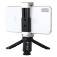 PULUZ Folding Plastic Tripod + Aluminum Alloy Clamp Bracket with Cold Shoe for iPhone, Galaxy, Huawei, Xiaomi, Sony, HTC, Google and other Smartphones - Desktop Holder by PULUZ | Online Shopping South Africa | PMC TechLife | Buy Now Pay Later Mobicred