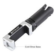 PULUZ Folding Plastic Tripod + Aluminum Alloy Clamp Bracket with Cold Shoe for iPhone, Galaxy, Huawei, Xiaomi, Sony, HTC, Google and other Smartphones