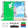 PULUZ 2.9x2m Photo Studio Background Support Stand Backdrop Crossbar Bracket Kit with Red / Blue / Green Polyester Backdrops - free shipping - PMC TechLife - Order now!