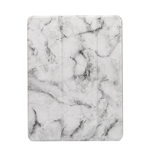 Marble Texture Pattern Horizontal Flip Case for iPad 9.7 (2018) , with Three-folding Holder & Pen Slots(Black)