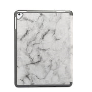 Marble Texture Pattern Horizontal Flip Case for iPad 9.7 (2018) , with Three-folding Holder & Pen Slots(Black)