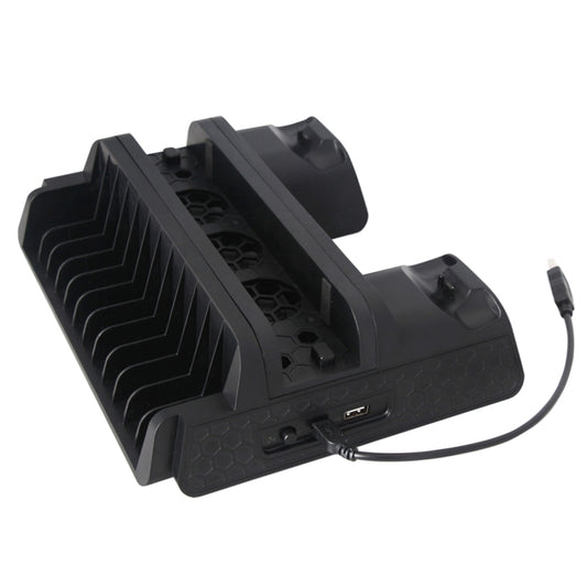 DOBE TP4-882 3 in 1 Game Console Cooling Fan + Game Storage Slots + Game Controller Charging Dock for Sony PS4 / PS4 Pro / PS4 Slim(Black) - free shipping - PMC Jewellery - Order now!
