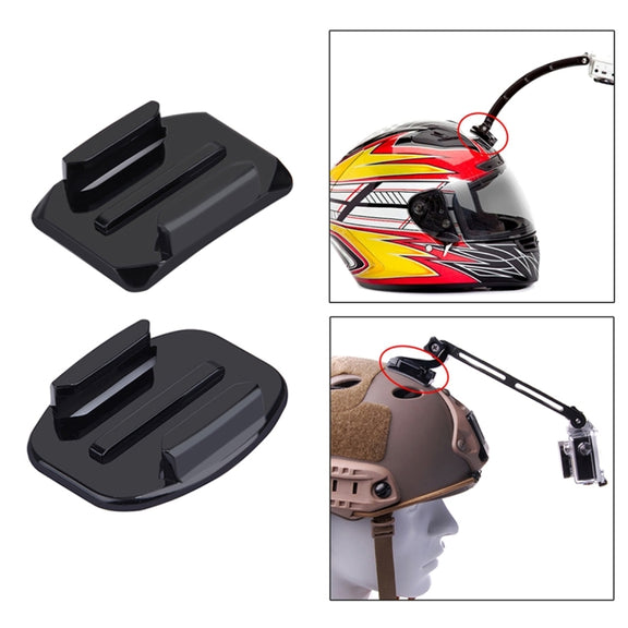 PULUZ 2 PCS Curved Surface Mounts + 2 PCS Flat Surface Mounts + 4 PCS Adhesive Mount Stickers for PULUZ Action Sports Cameras Jaws Flex Clamp Mount for GoPro, Insta360, DJI and Other Action Cameras