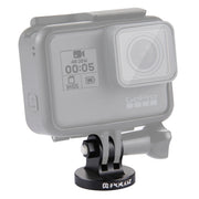 PULUZ 1/4 inch Screw Hole Tripod Mount CNC Adapter for GoPro Hero11 Black / HERO10 Black /9 Black /8 Black /7 /6 /5 /5 Session /4 Session /4 /3+ /3 /2 /1, DJI Osmo Action and Other Action Cameras(Black)