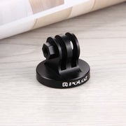 PULUZ 1/4 inch Screw Hole Tripod Mount CNC Adapter for GoPro Hero11 Black / HERO10 Black /9 Black /8 Black /7 /6 /5 /5 Session /4 Session /4 /3+ /3 /2 /1, DJI Osmo Action and Other Action Cameras(Black)