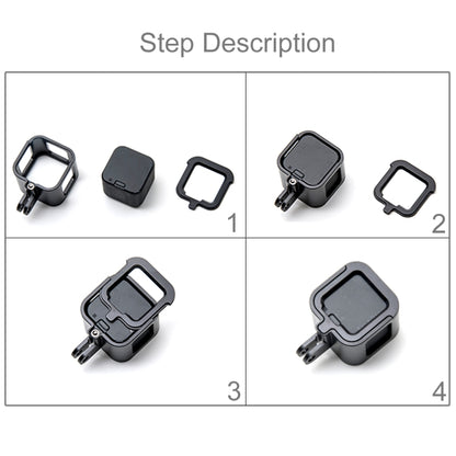 PULUZ Housing Shell CNC Aluminum Alloy Protective Cage with Insurance Frame for GoPro HERO5 Session /HERO4 Session /HERO Session(Black) - Metal Cases by PULUZ | Online Shopping South Africa | PMC Jewellery | Buy Now Pay Later Mobicred