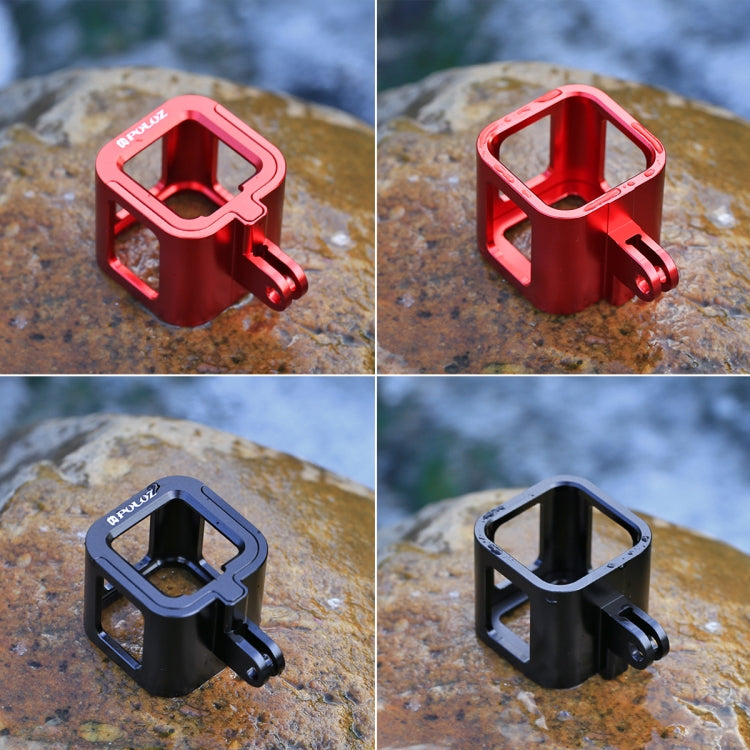 PULUZ Housing Shell CNC Aluminum Alloy Protective Cage with Insurance Frame for GoPro HERO5 Session /HERO4 Session /HERO Session(Black) - Metal Cases by PULUZ | Online Shopping South Africa | PMC TechLife | Buy Now Pay Later Mobicred