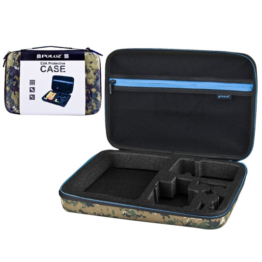 PULUZ Camouflage Pattern Waterproof Carrying and Travel Case for for GoPro, Insta360, DJI and Other Action Cameras Accessories, Large Size: 32cm x 22cm x 7cm - Carry Cases by PULUZ | Online Shopping South Africa | PMC Jewellery | Buy Now Pay Later Mobicred