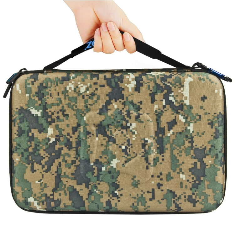 PULUZ Camouflage Pattern Water-resistant Carrying and Travel Case for for GoPro, Insta360, DJI and Other Action Cameras Accessories, Large Size: 32cm x 22cm x 7cm