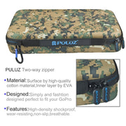 PULUZ Camouflage Pattern Water-resistant Carrying and Travel Case for for GoPro, Insta360, DJI and Other Action Cameras Accessories, Large Size: 32cm x 22cm x 7cm