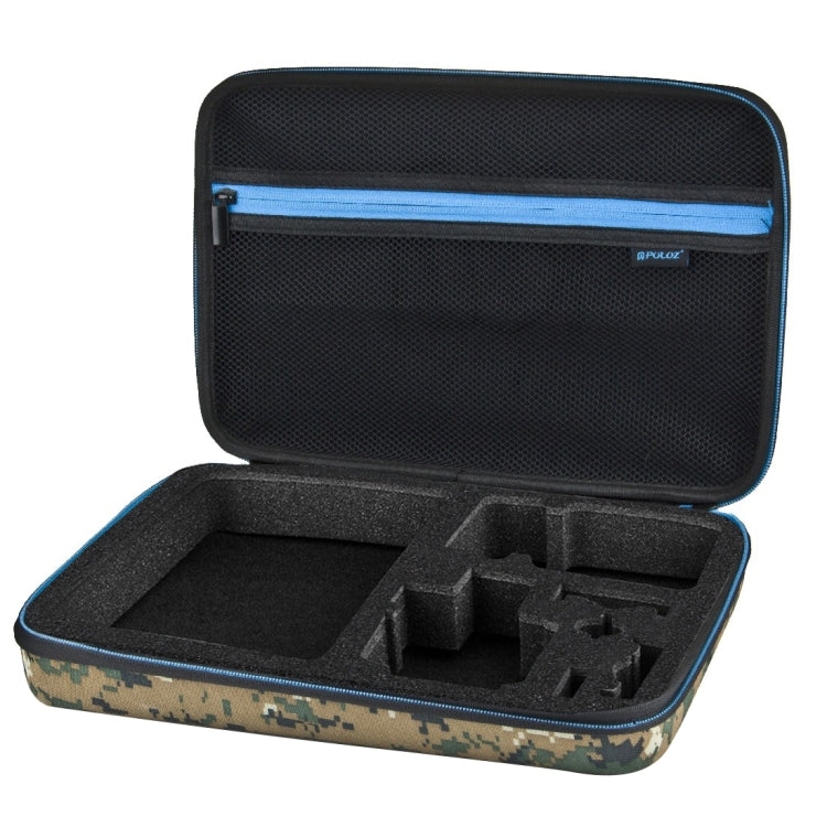 PULUZ Camouflage Pattern Waterproof Carrying and Travel Case for for GoPro, Insta360, DJI and Other Action Cameras Accessories, Large Size: 32cm x 22cm x 7cm - Carry Cases by PULUZ | Online Shopping South Africa | PMC Jewellery | Buy Now Pay Later Mobicred