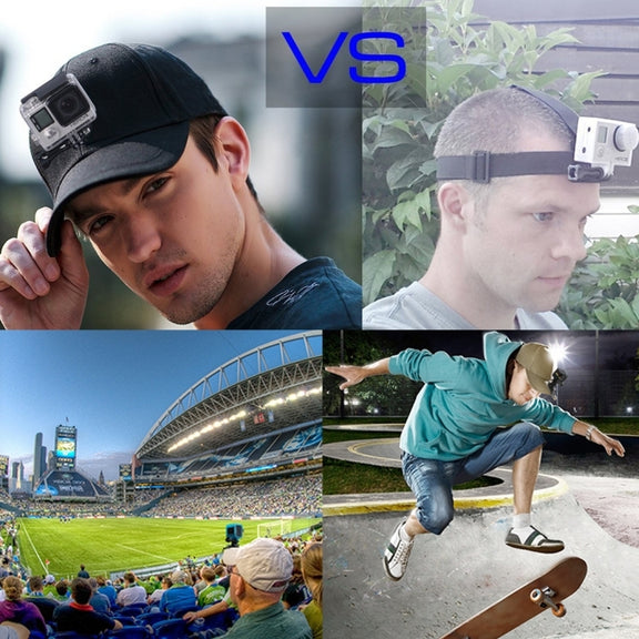 PULUZ Baseball Hat with J-Hook Buckle Mount & Screw for GoPro, DJI OSMO Action and Other Action Cameras(Black)