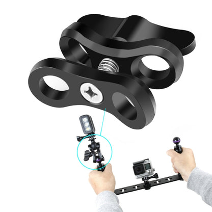 PULUZ Ball Clamp Close Hole Diving Camera Bracket CNC Aluminum Spring Flashlight Clamp for Diving Underwater Photography System(Black) - Diving Accessories by PULUZ | Online Shopping South Africa | PMC Jewellery | Buy Now Pay Later Mobicred