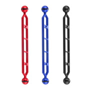PULUZ 11.0 inch 27.9cm Aluminum Alloy Dual Balls Arm, Ball Diameter: 25mm(Black)