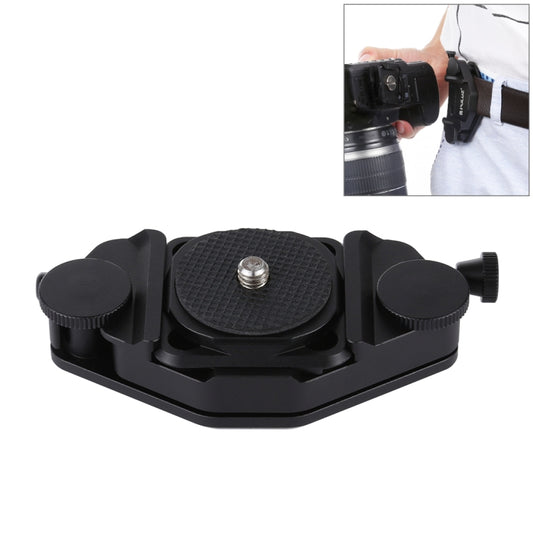 PULUZ Capture Camera Clip CNC Aluminum Alloy Quick Release Clip with Plate (Black) - free shipping - PMC Jewellery - Order now!