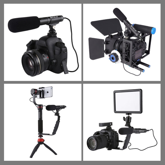 PULUZ Professional Interview Condenser Video Shotgun Microphone with 3.5mm Audio Cable for DSLR & DV Camcorder