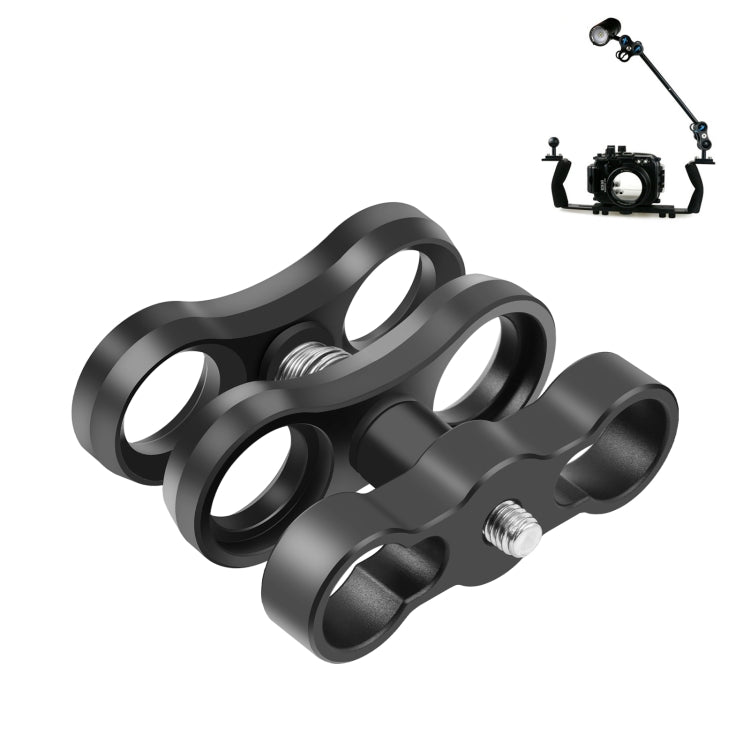 PULUZ Dual Aluminum Alloy Clamp for Underwater Arm System - Diving Accessories by PULUZ | Online Shopping South Africa | PMC Jewellery | Buy Now Pay Later Mobicred