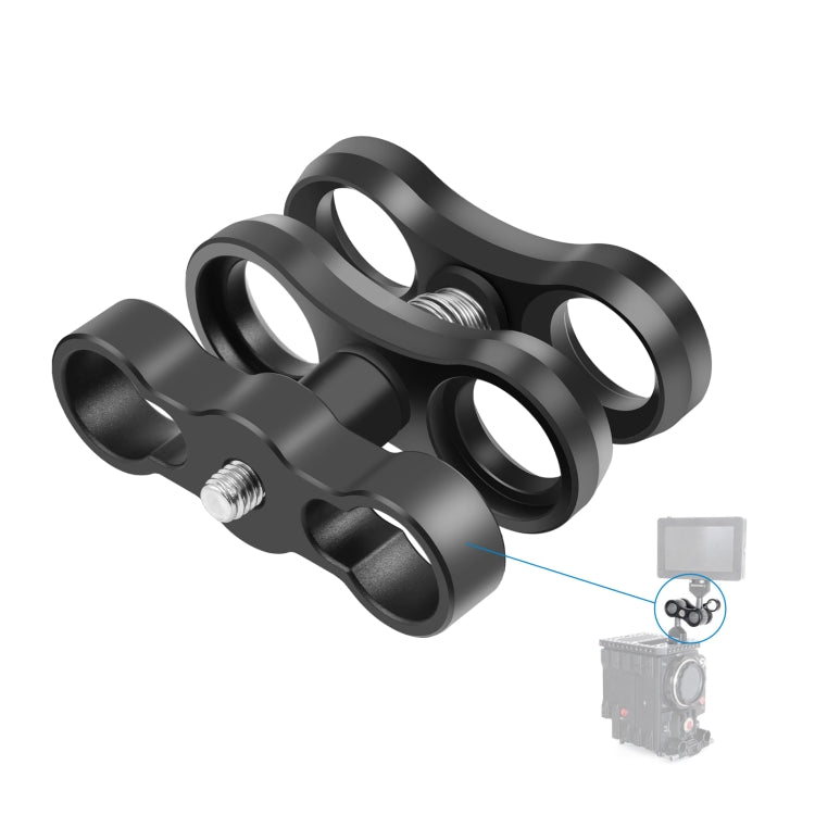 PULUZ Dual Aluminum Alloy Clamp for Underwater Arm System - Diving Accessories by PULUZ | Online Shopping South Africa | PMC Jewellery | Buy Now Pay Later Mobicred