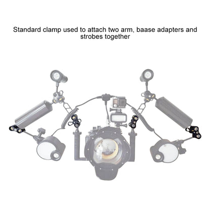 PULUZ Dual Aluminum Alloy Clamp for Underwater Arm System - Diving Accessories by PULUZ | Online Shopping South Africa | PMC Jewellery | Buy Now Pay Later Mobicred