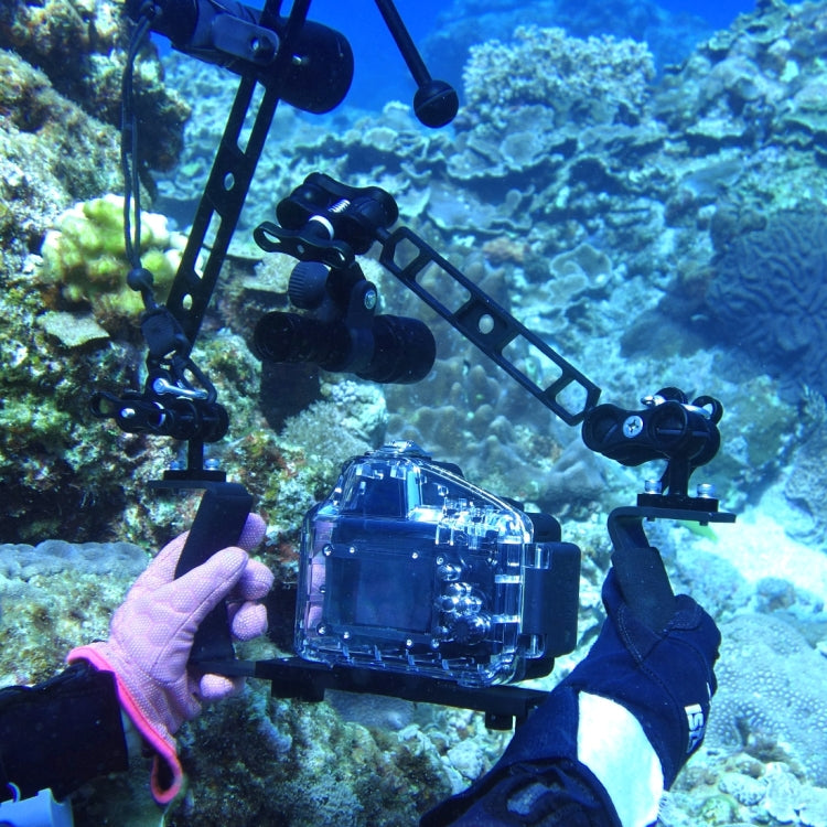 PULUZ Dual Aluminum Alloy Clamp for Underwater Arm System - Diving Accessories by PULUZ | Online Shopping South Africa | PMC Jewellery | Buy Now Pay Later Mobicred